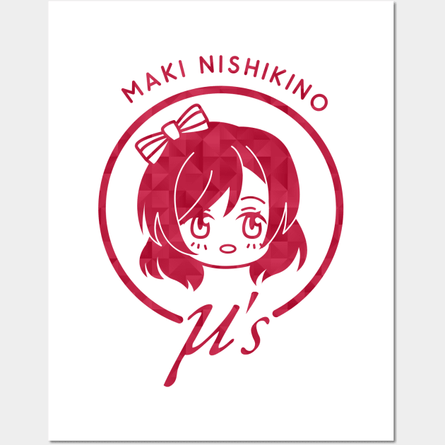 Maki Nishikino Kawaii Wall Art by merch.x.wear